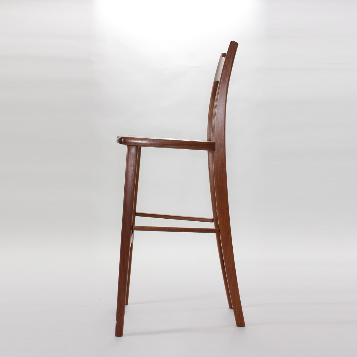 Walnut Heflin Barstool Side View