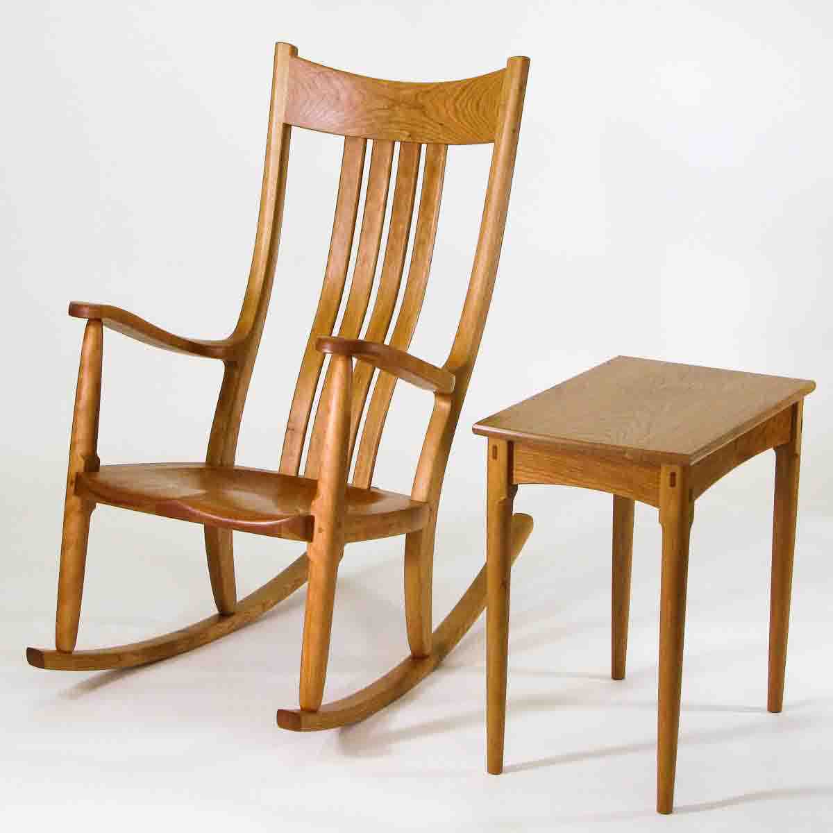 rocking chair and side table