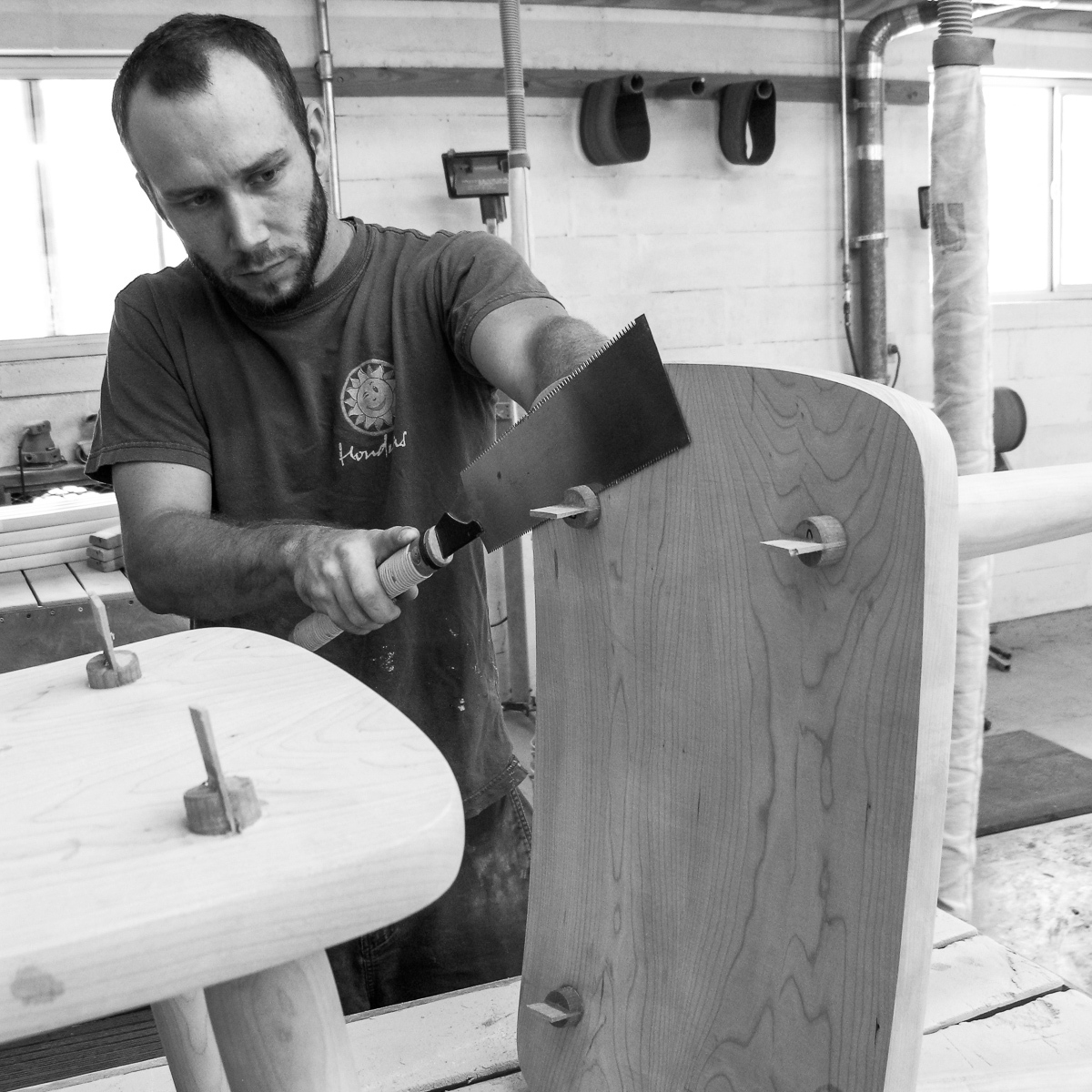 Aaron leveling footstool tenons