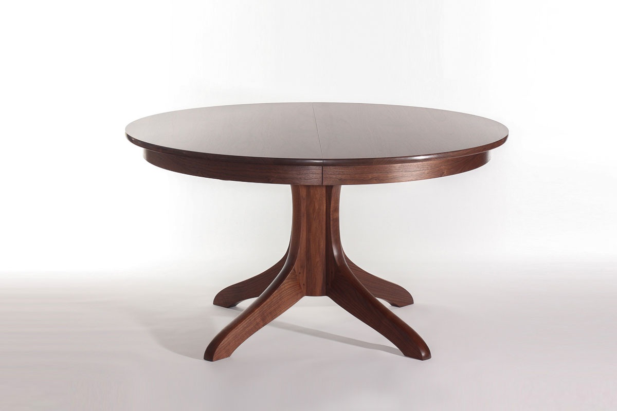 walnut Johnson pedestal dining table