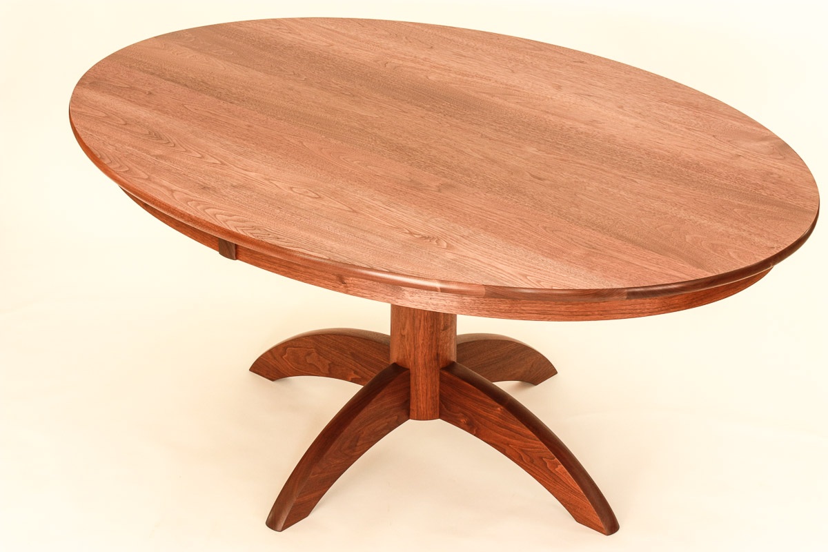 eliptical pedestal table