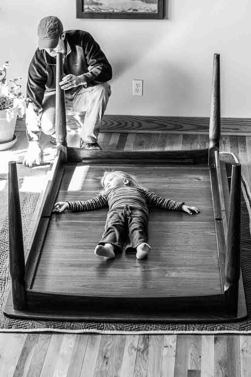 Austin assembling top to base, Wiley resting