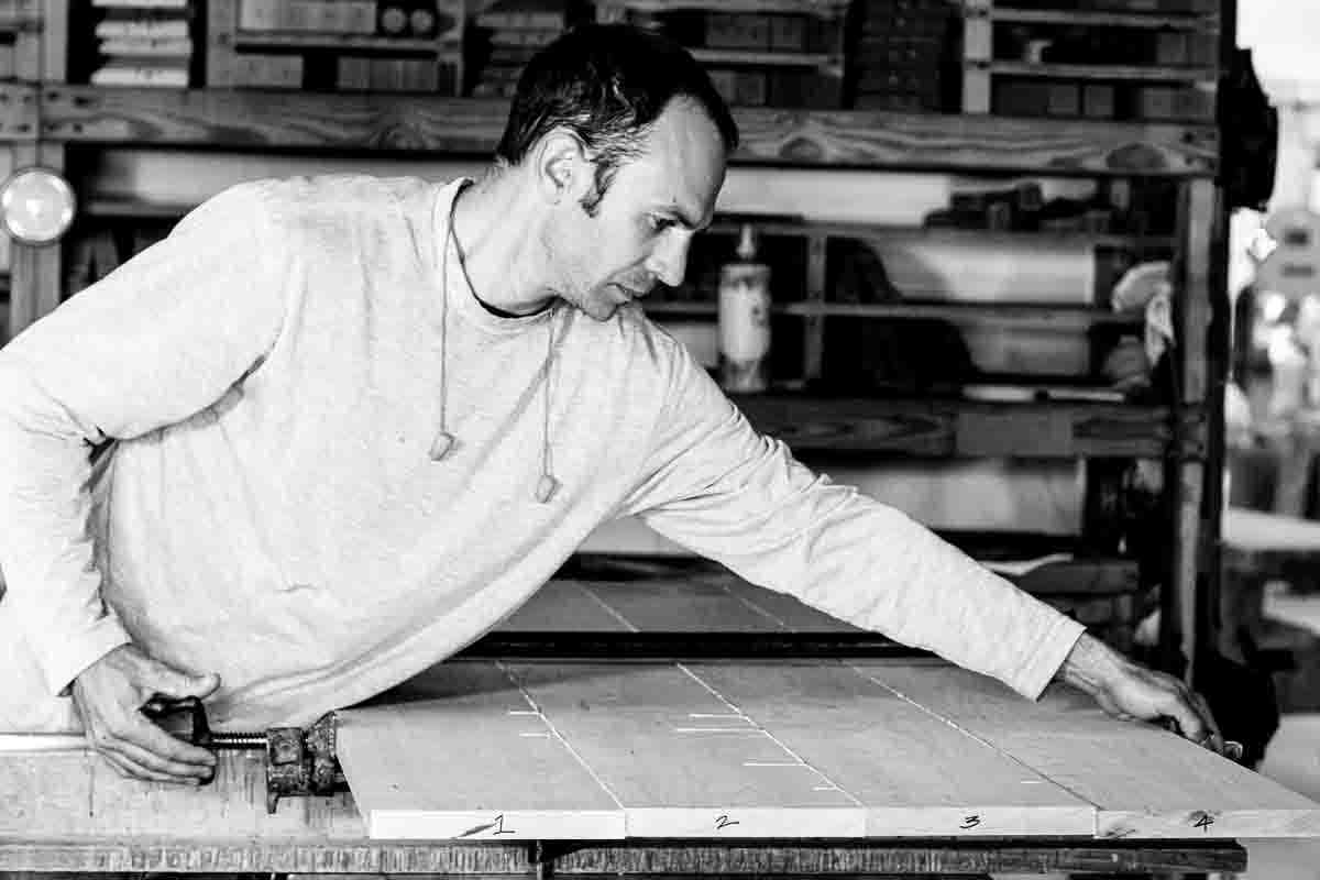 Austin clamping a table top