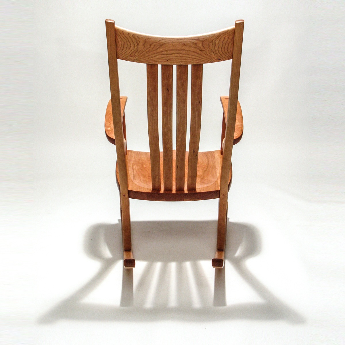 Cherry Rocking Chair back view with shadow