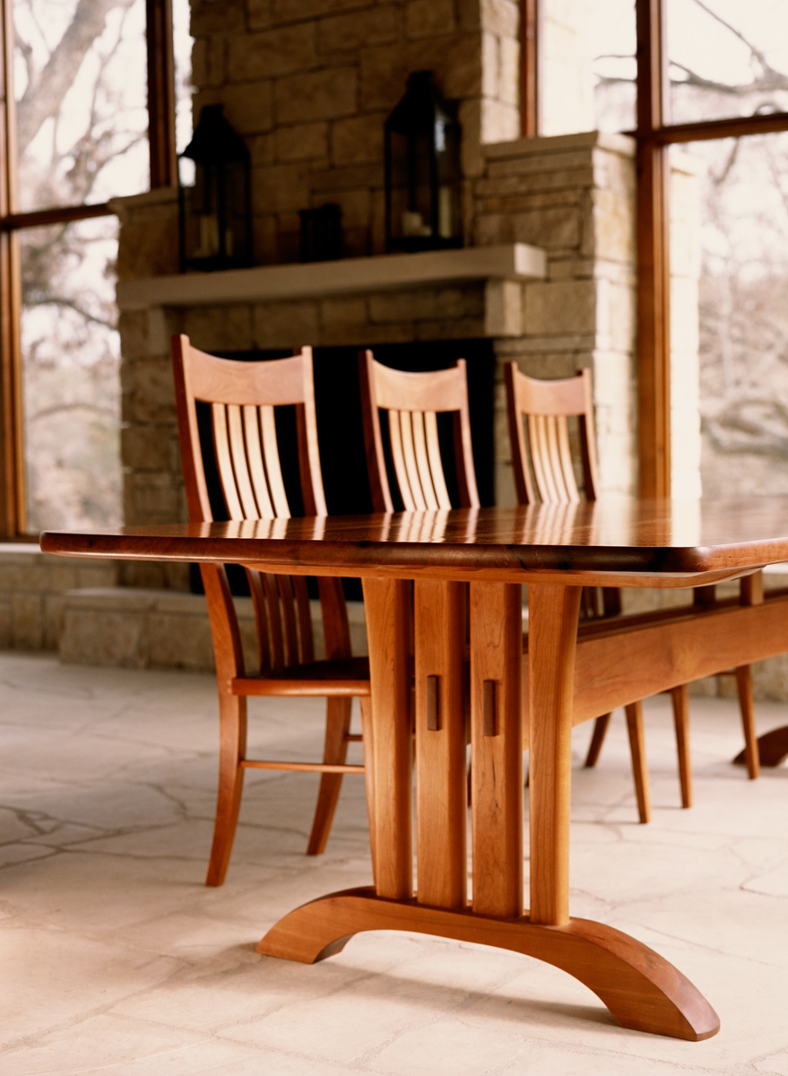 Mitchell Trestle table and Wilson Dining Chairs in a home