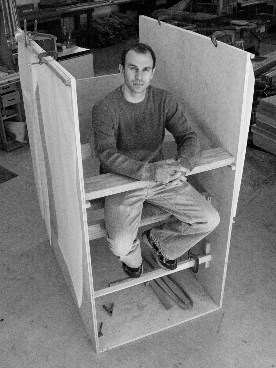 Austin in Barstool Fitting Booth