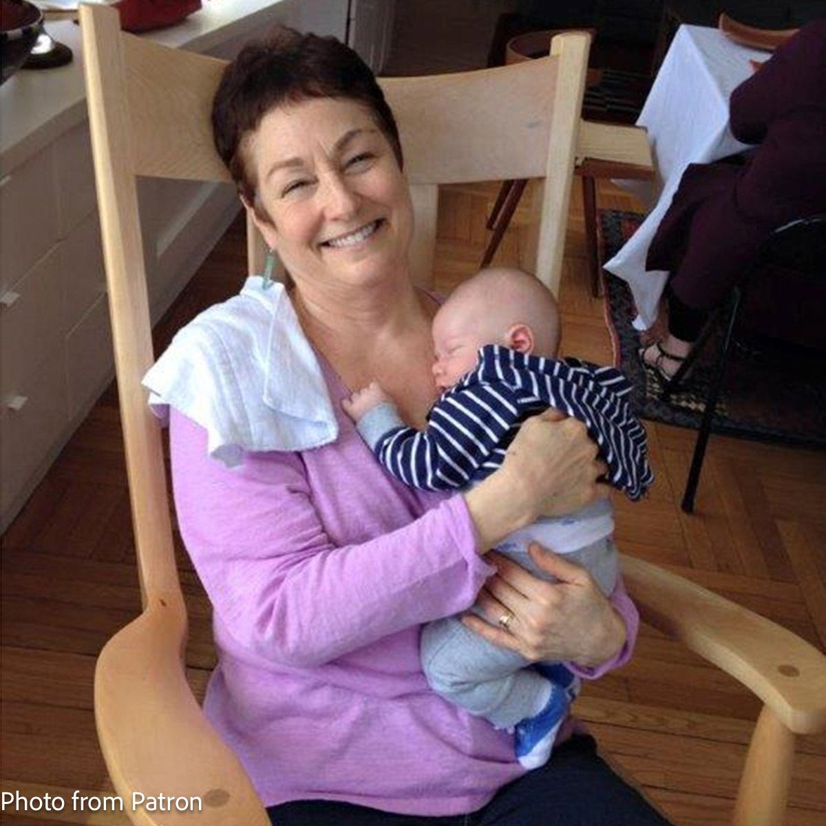 grandmother and baby in rocking chair 1