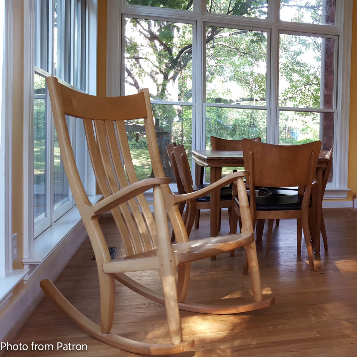 Maple Rocking Chair in Sunroom