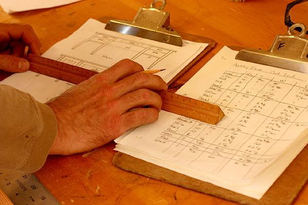 a cut list for the office desk