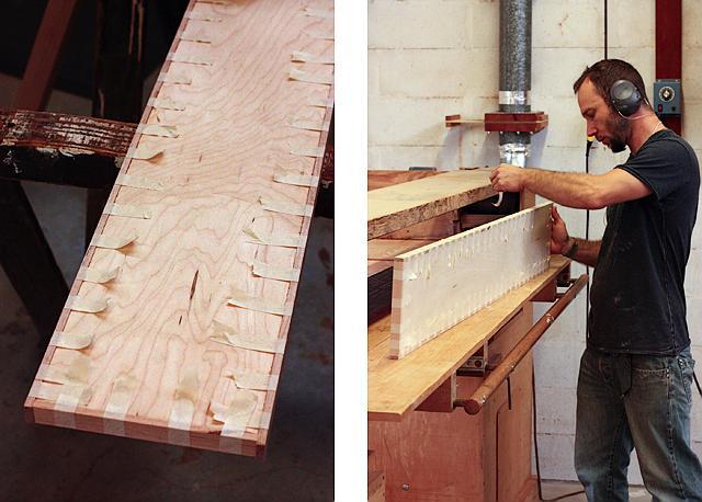 plywood edgebanding and sanding