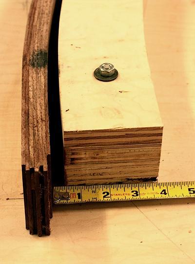 elliptical apron spring back from laminating form