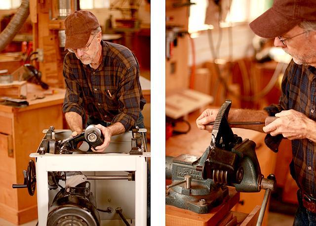 Gary reworking table saw trunion