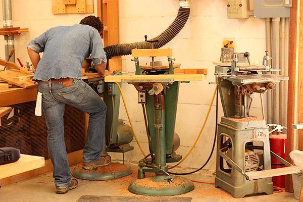 Will at the Newton tenoning machine