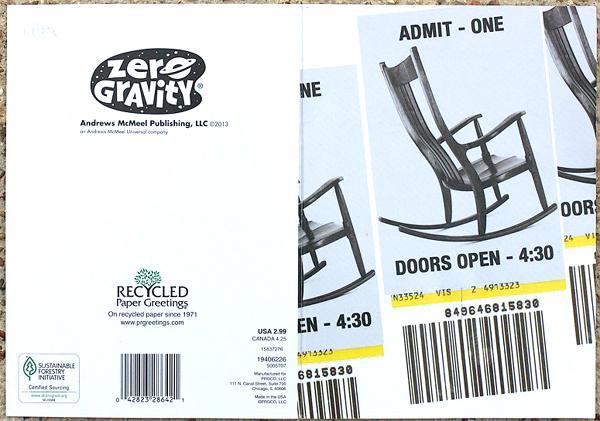 greeting card with rocking chair