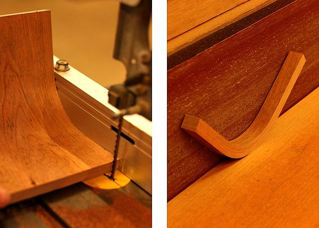 sawing and fitting curved braces